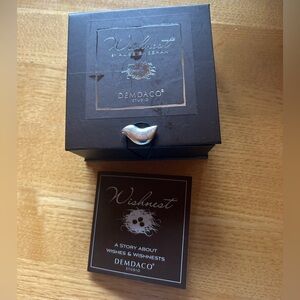 Demdaco Silver Wishnest with Message Hearts 🩶